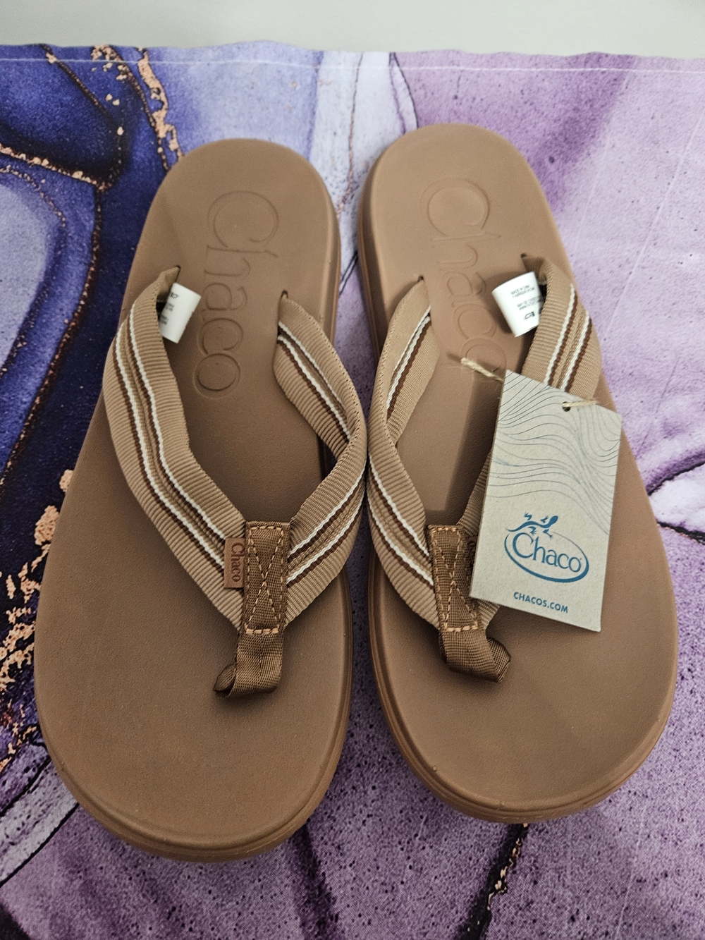 Chaco Kids' Brown Flip Flop Sandals - Comfortable Strap Footbed
